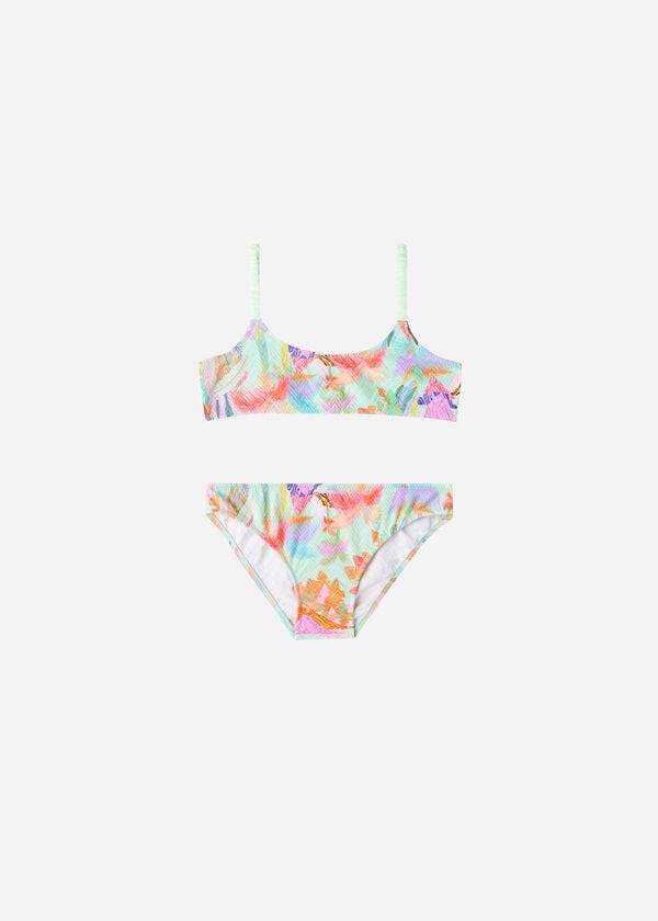 Swimsuits Calzedonia Two-Piece Tahiti Criança Verdes | BR3076UT